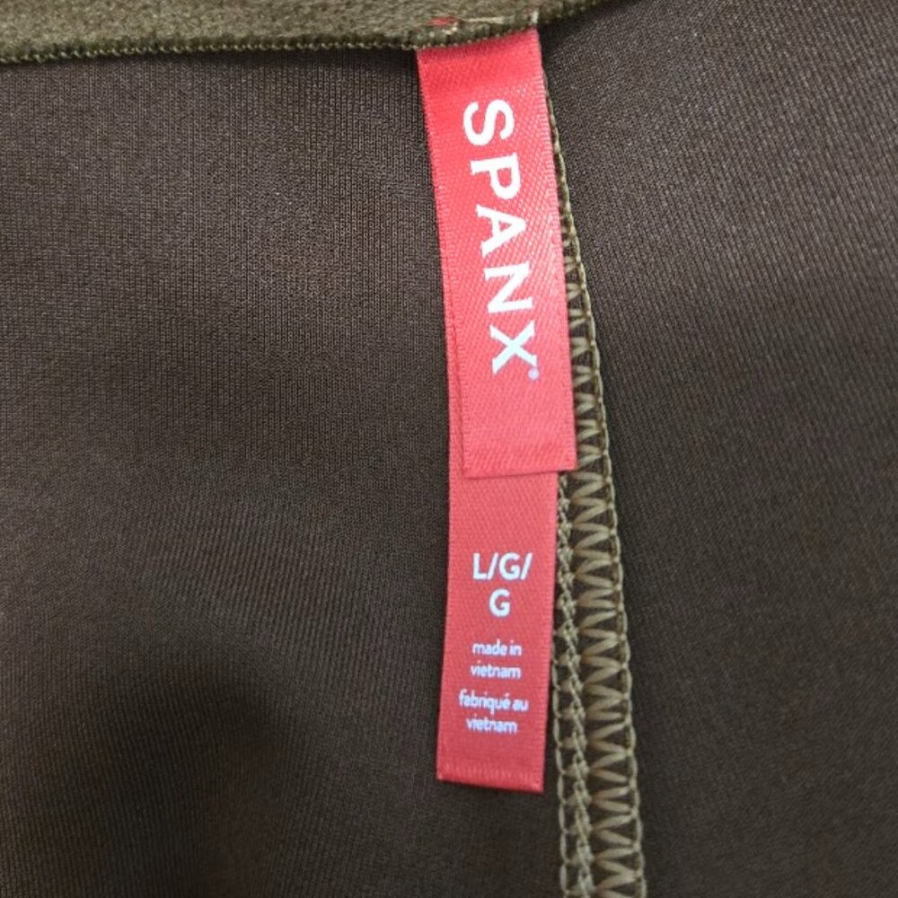 SPANX Faux Suede Flare women's Pants rich caramel Size L  NEW - Picture 7 of 9